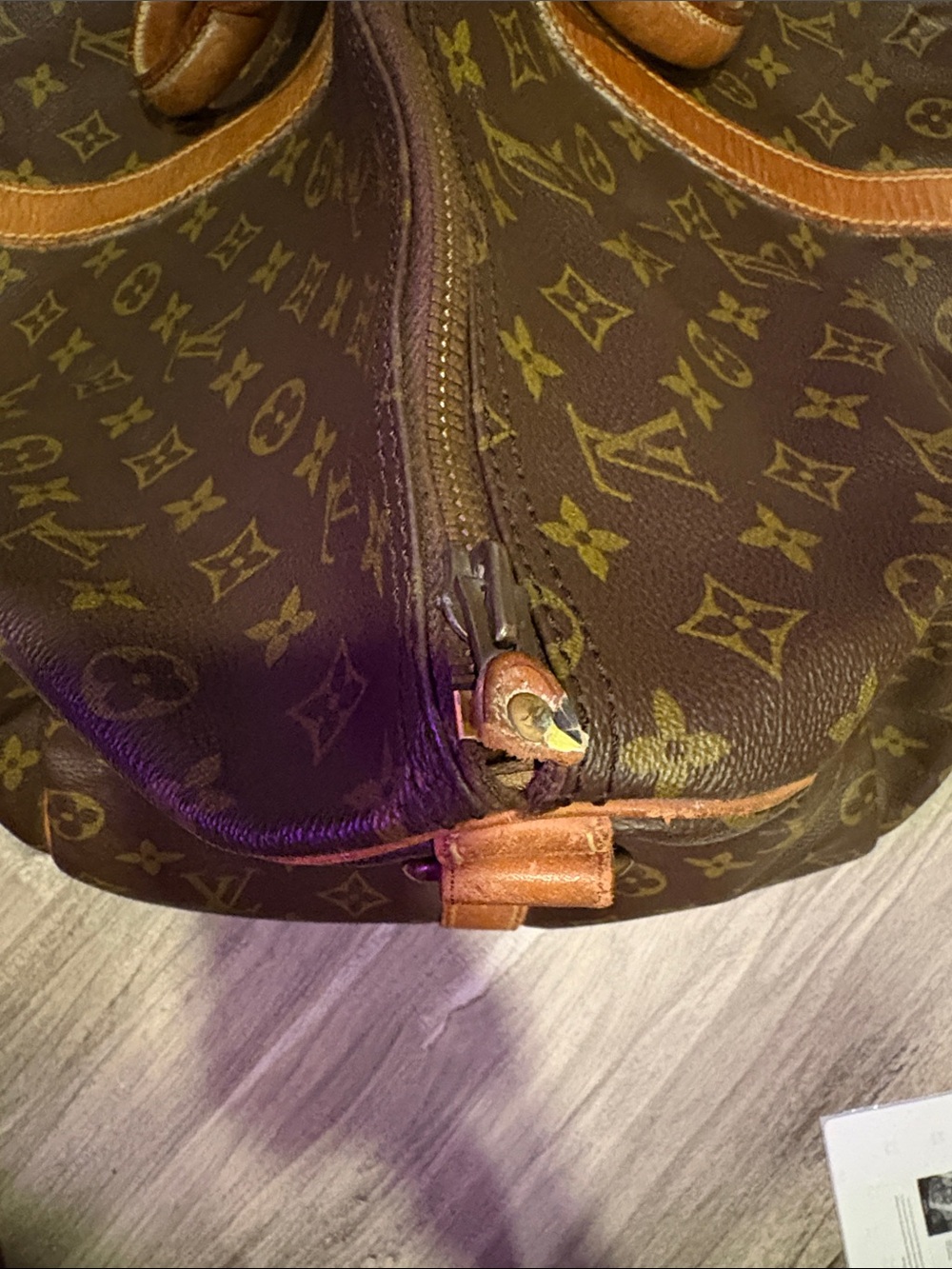 Authentic Vintage Louis Vuitton Keepall 55 Bandolier Brown Monogram Canvas - Picture 5 of 12